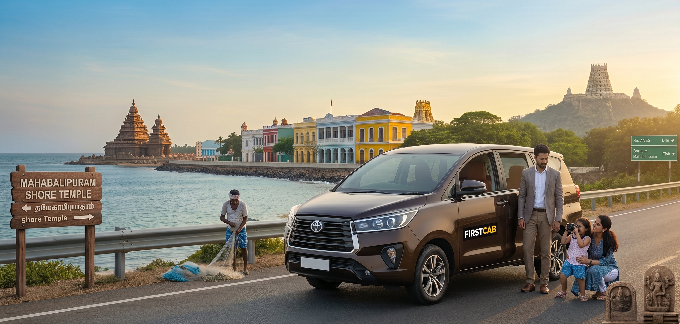 Outstation trip — FIRST CAB Innova on scenic highway
